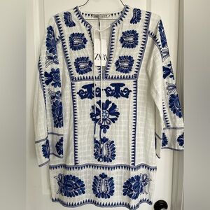 Zara embroidered cover up
